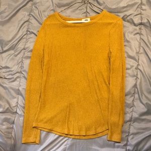 Fuzzy yellow old navy sweater